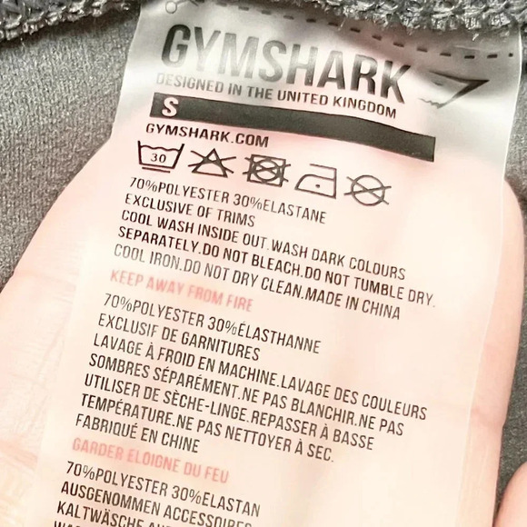 Gymshark Black & Gray High Rise Athletic Leggings Women's Size Small - Picture 8 of 8